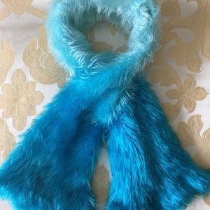 Bright Blue Ombre Soft & Fuzzy Multi-Way Scarf